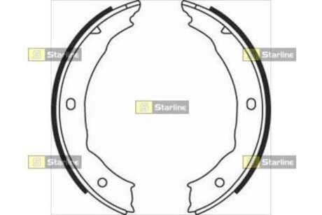 Тормозные колодки барабанные, к-кт. STARLINE BC 08400