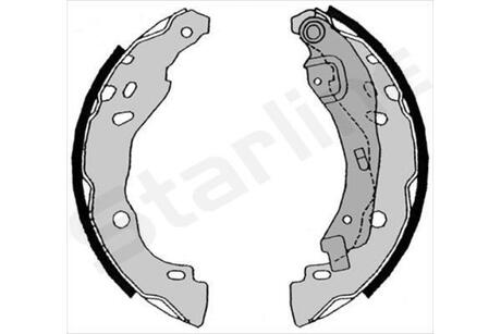 Тормозные колодки барабанные, к-кт. STARLINE BC 08630