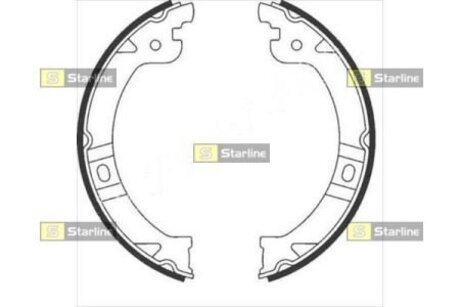 Тормозные колодки барабанные, к-кт. STARLINE BC 08950