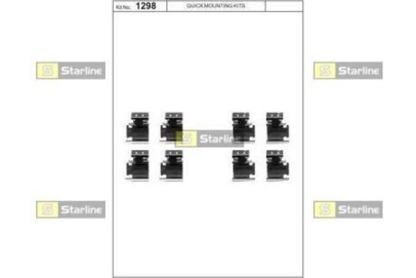 Ремонтный комплект тормозных колодок STARLINE BDPR12