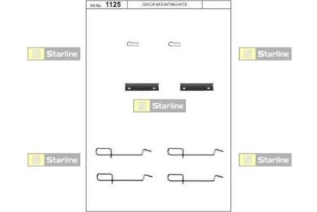 Ремонтный комплект тормозных колодок STARLINE BDPR26