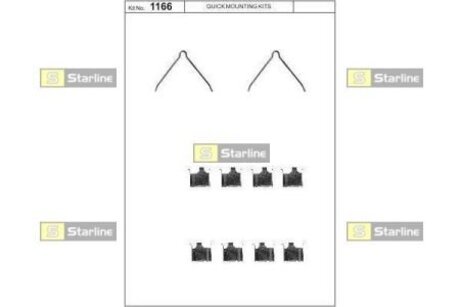 Ремонтный комплект тормозных колодок STARLINE BDPR31