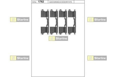 Ремонтный комплект тормозных колодок STARLINE BDPR44