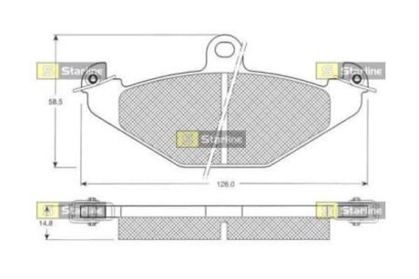 Колодки тормозные дисковые, к-кт. STARLINE BD S059
