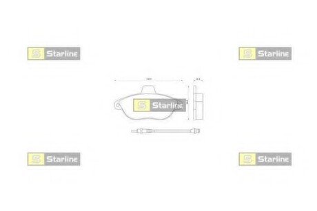 Колодки тормозные дисковые, к-кт. STARLINE BD S082
