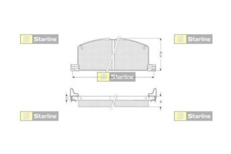 Колодки тормозные дисковые, к-кт. STARLINE BD S090