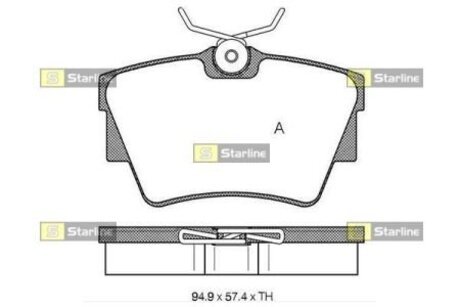 Колодки тормозные дисковые, к-кт. STARLINE BDS136