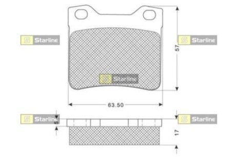 Колодки тормозные дисковые, к-кт. STARLINE BD S174