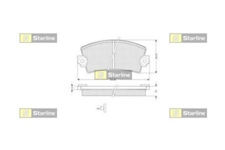 Колодки тормозные дисковые, к-кт. STARLINE BD S175