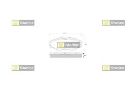 Колодки тормозные дисковые, к-кт. STARLINE BD S250