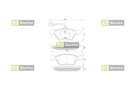 Колодки тормозные дисковые, к-кт. STARLINE BD S259