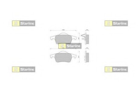 Колодки тормозные дисковые, к-кт. STARLINE BD S372