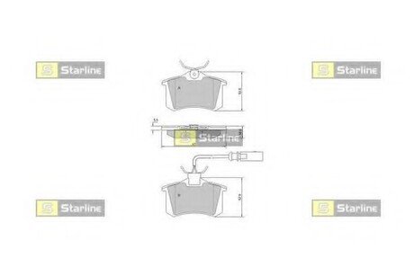 Колодки тормозные дисковые, к-кт. STARLINE BD S375