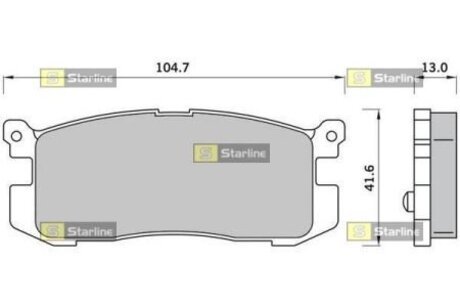 Колодки тормозные дисковые, к-кт. STARLINE BD S386