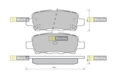 Колодки тормозные дисковые, к-кт. STARLINE BD S418