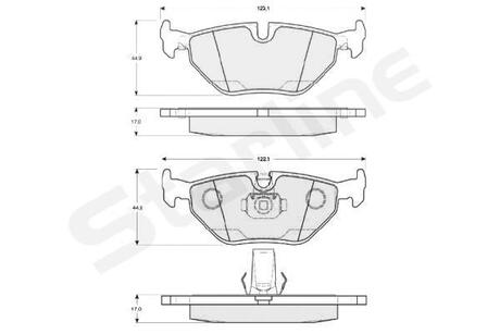 Колодки тормозные дисковые, к-кт. STARLINE BDS819P
