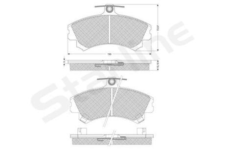 Колодки тормозные дисковые, к-кт. STARLINE BDS821P