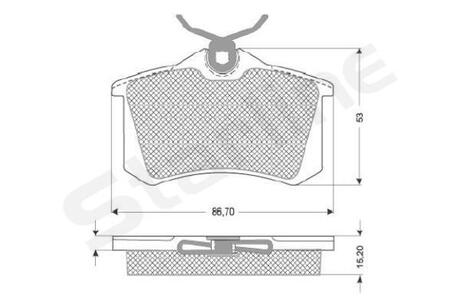 Колодки тормозные дисковые, к-кт. STARLINE BDS831P