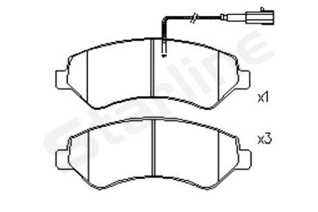 Колодки тормозные дисковые, к-кт. STARLINE BDS846P