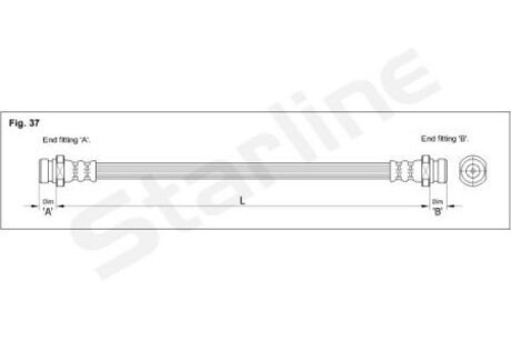 Тормозной шланг STARLINE HA BD.1221