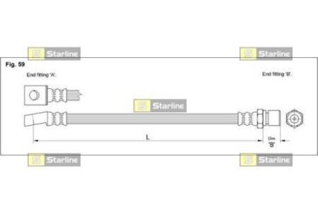 Шланг торомозной STARLINE HACC1217 (фото 1)