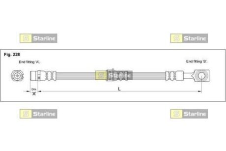 Тормозной шланг STARLINE HA CC.1243