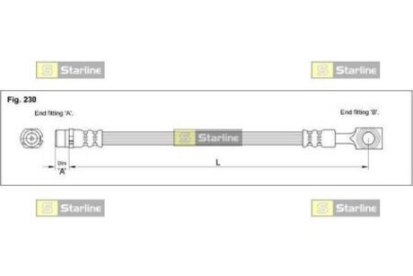 Тормозной шланг STARLINE HA CC.1264