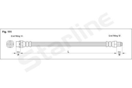 Тормозной шланг STARLINE HA E.1223