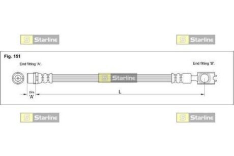 Шланг торомозной STARLINE HAEE1244