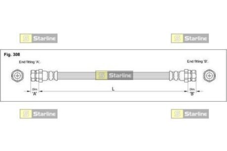 Тормозной шланг STARLINE HA EE.1255