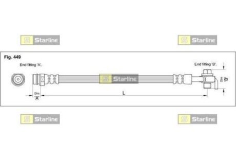 Тормозной шланг STARLINE HA ST.1229