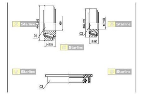 Підшипник ступиці sets STARLINE LO00528