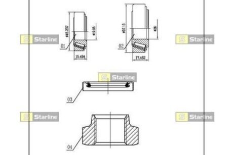 Подшипник ступицы колеса, к-кт. STARLINE LO 00926L