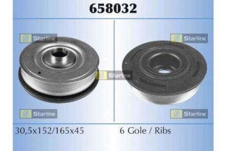 Ременный шкив, коленчатый вал STARLINE RS 658032