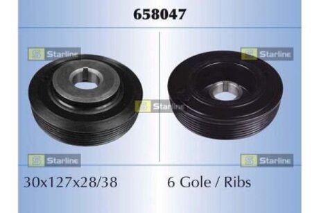 Ременный шкив, коленчатый вал STARLINE RS 658047