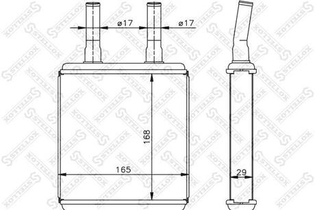 Радіатор пічки Hyundai Elantra/Coupe/Accent 1.3/1.5 96-00 STELLOX 10-35072-SX (фото 1)