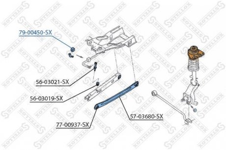 Втулка. стабилизатора Ford Mondeo all 93-00 задн центр STELLOX 79-00450-SX