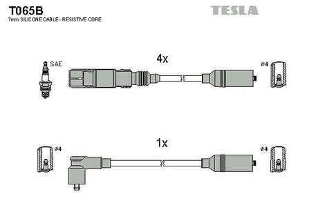 Дроти запалення, набір TESLA T065B