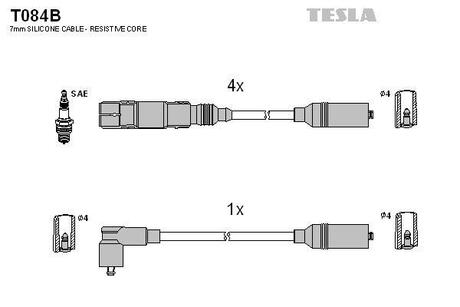 Дроти запалення, набір TESLA T084B