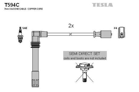 Дроти запалення, набір TESLA T594C