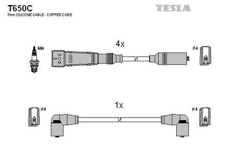 Дроти запалення, набір TESLA T650C