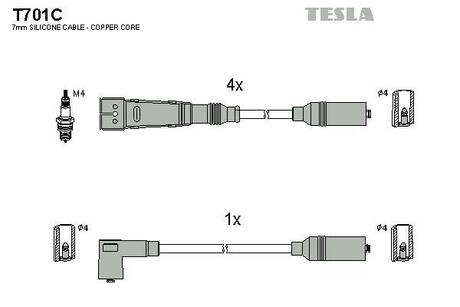 Дроти запалення, набір TESLA T701C