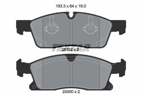 Гальмівні колодки MERCEDES GL(X166)/GLE(W166) F 12-19 TEXTAR 2519201