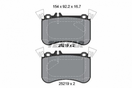 Дисковые тормозные колодки TEXTAR 2521905