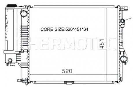 РАДИАТОР BMWE36 91-. E34 88-95 THERMOTEC D7B005TT