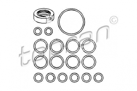 Комплект прокладок, гидравлический насос TOPRAN / HANS PRIES 107356