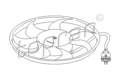 Вентилятор радиатора охлаждения Opel Astra G, Zafira A TOPRAN / HANS PRIES 207 210 (фото 1)