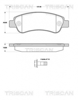 Колодки гальмівні для дискових гальм TRISCAN 8110 10563