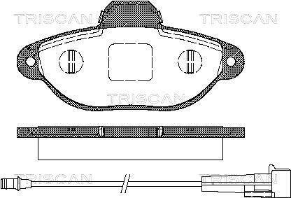 Колодки гальмівні для дискових гальм TRISCAN 8110 15176