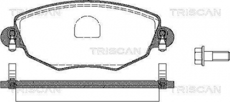 Колодки гальмівні для дискових гальм TRISCAN 8110 16005